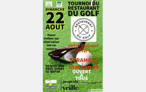 Compétition du Restaurant du Golf le 22 Août