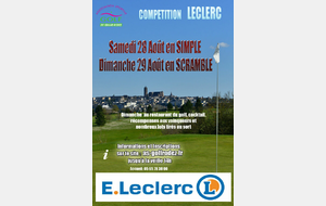 Compétition LECLERC du dimanche 29 Août en SCRAMBLE