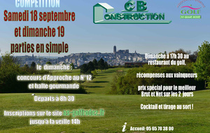 Compétition CB Construction samedi 18 septembre