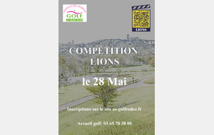 Compétition  LIONS le 28 Mai  - SCRAMBLE -