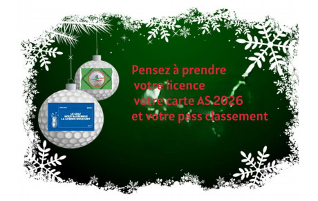 Licence, Carte AS et Pass Classement 2026